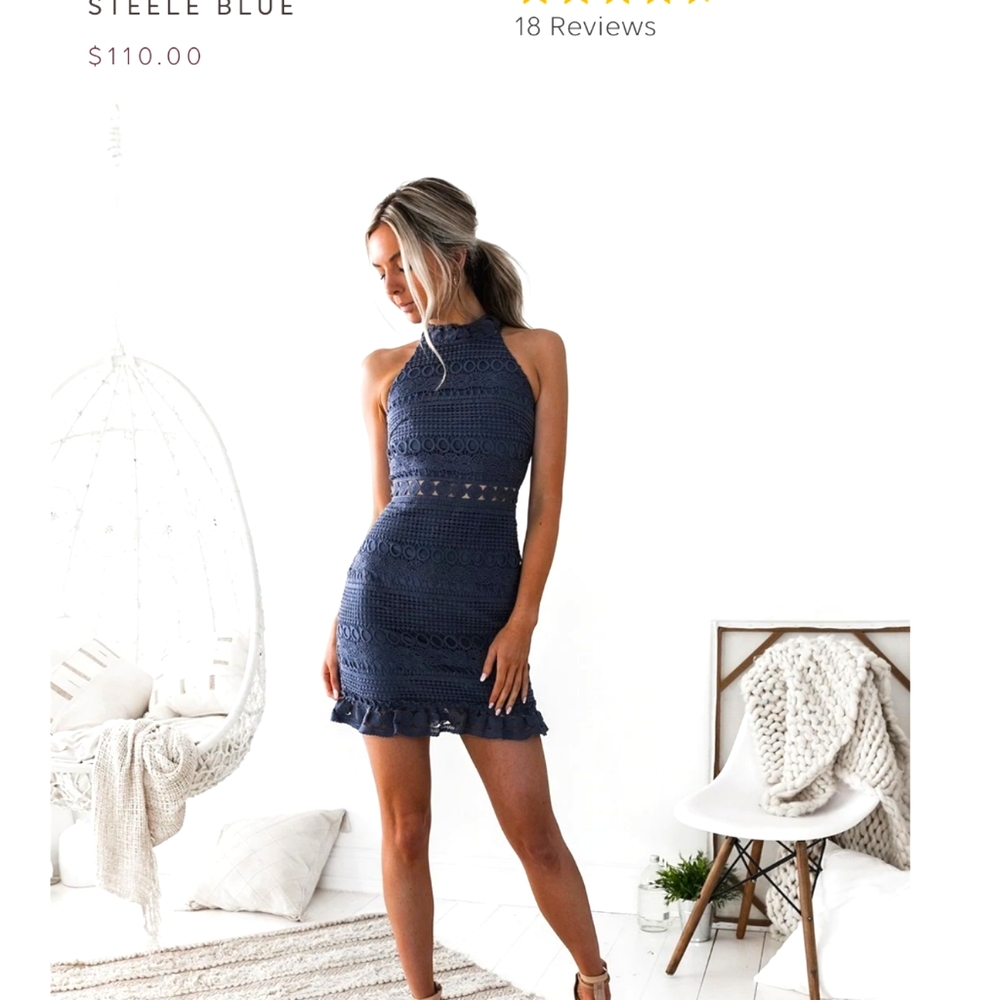 Two Sisters the Label River Dress Steel Blue